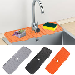 Silicone Faucet Drain Mat Kitchen Waterproof Dry Drain Pad Bathroom Countertop