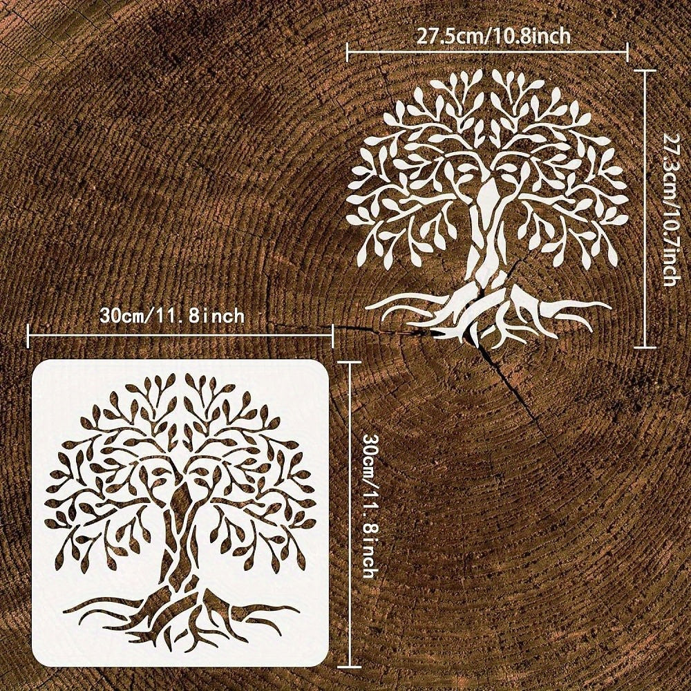 1pc Tree Craft Stickers Plastic Stencils for Scrapbook Painting