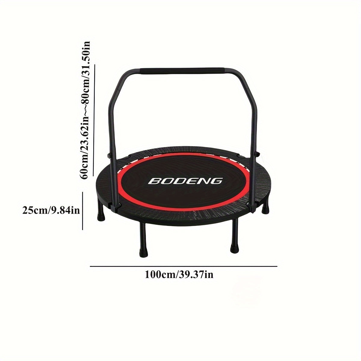 Foldable Trampoline Indoor Bounce Bed For Gym & Home 40inch