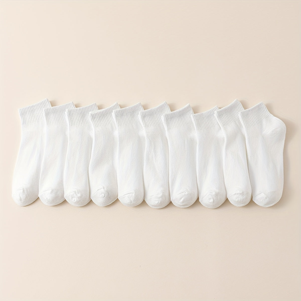20 Pairs Solid Sports Socks - Women's Comfy & Breathable Stockings