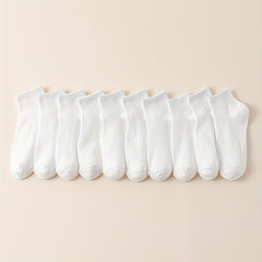 20 Pairs Solid Sports Socks - Women's Comfy & Breathable Stockings