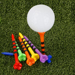 50pcs Mixed Plastic Golf Tee Reduce Friction & Side Spin Golf Reusable