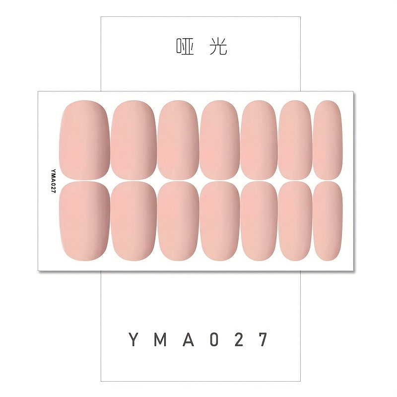 Retro Nail Polish Strips Self-Adhesive Gel Nail Wraps