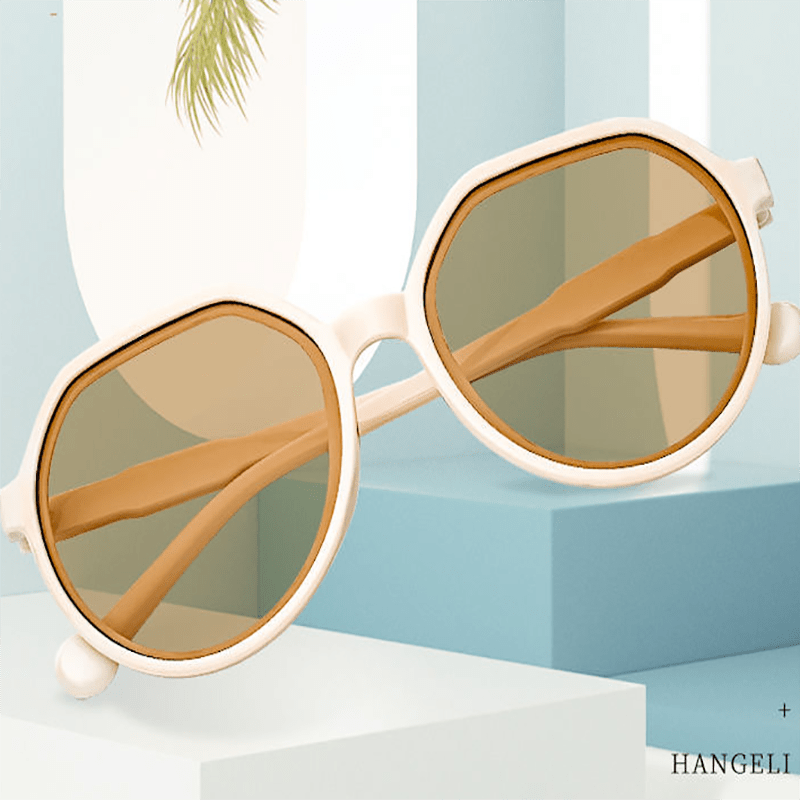 Round Sunglasses For Women Men Casual Anti Glare Glasses UV400