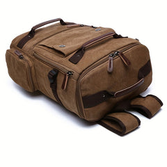 Durable Canvas Backpack with Multiple Compartments