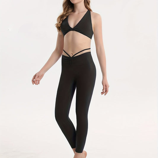 Sexy Strap Yoga Leggings High Elastic Slimming Casual Pants