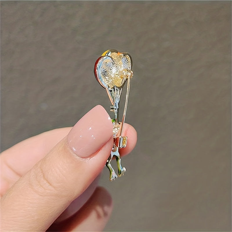 Colorful Balloon Frog Brooch Pin for Men