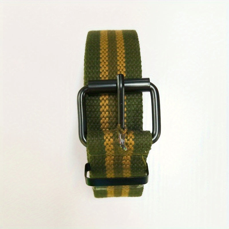 Men's Canvas Belt Pin Buckle Student Casual All match Outdoor Cloth Belt