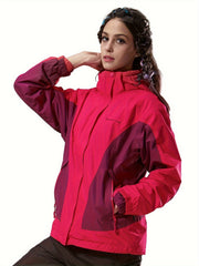 Women's 3-in-1 Snow Jacket Fleece Lined Hooded Coat