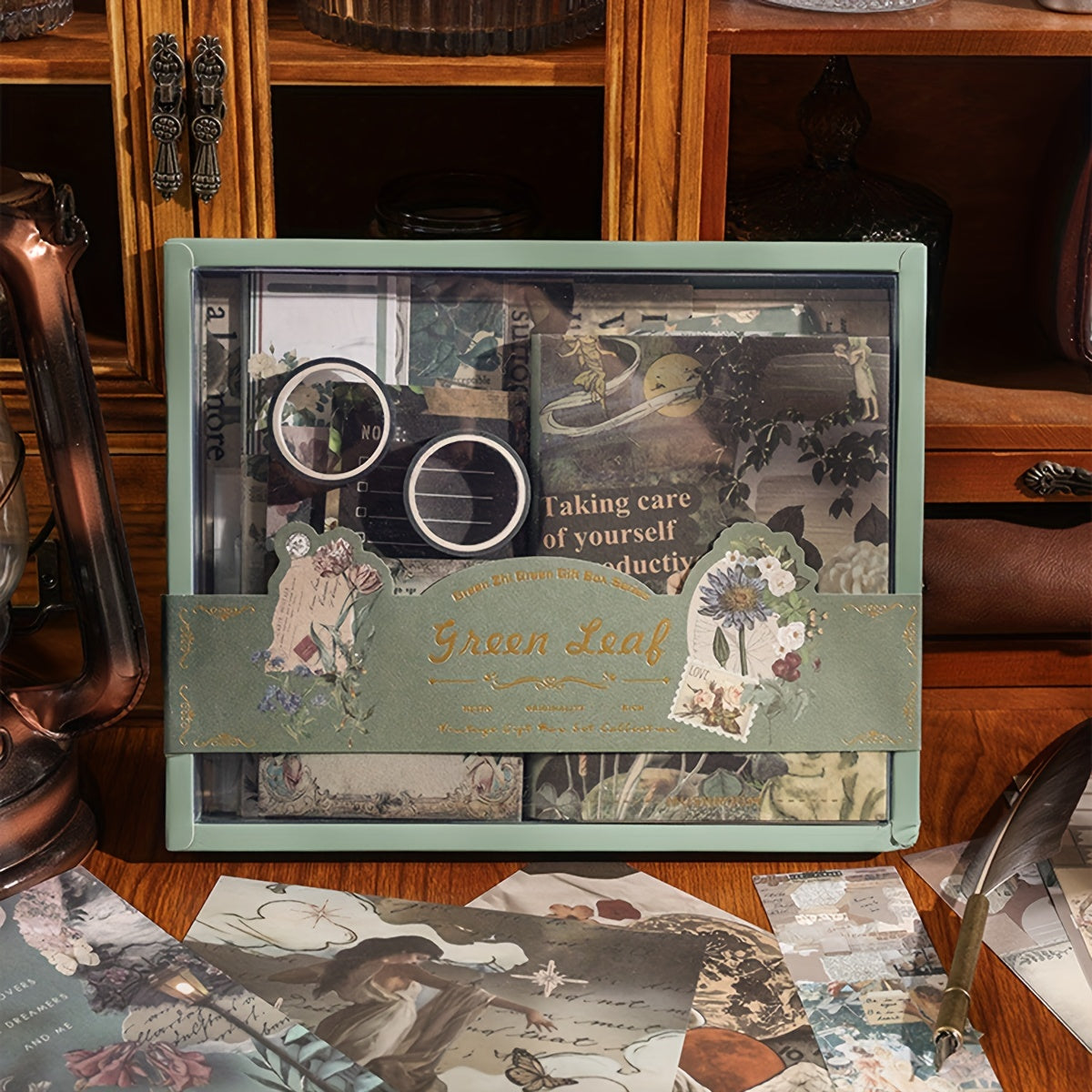 High End Gift Boxed Retro Journal with Notebook and Journal Material Gift Bag