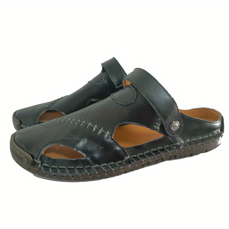 Men's Leather Sandals Retro Breathable Slippers