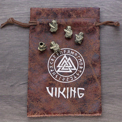 Viking Braids Ring Warrior Umbrella Rope Beads Hair Tube Beads