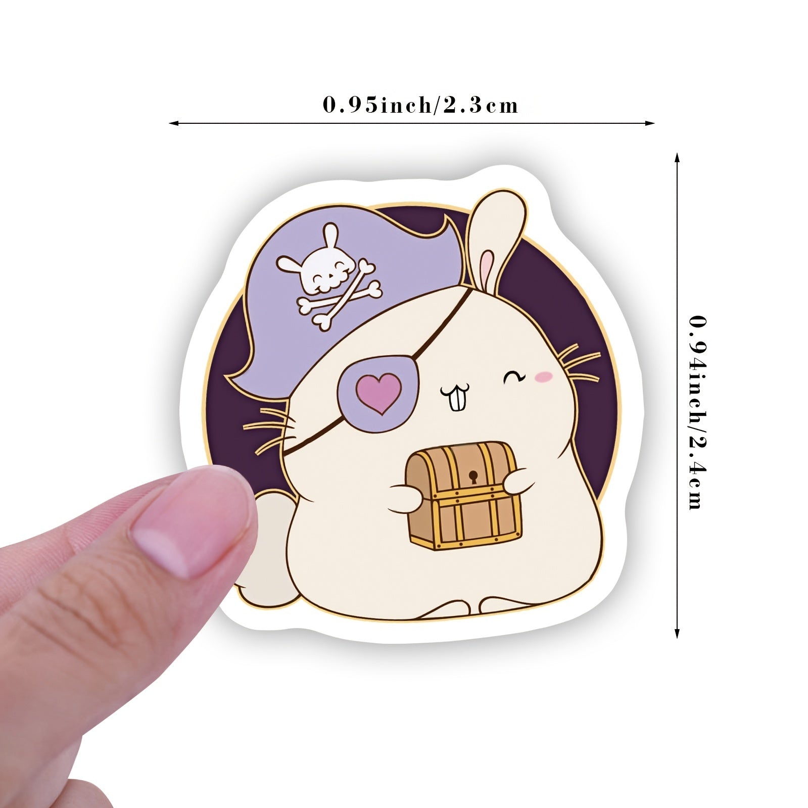 500pcs Rabbit Stickers Roll for Water Bottles Laptop Phone Motorcycle