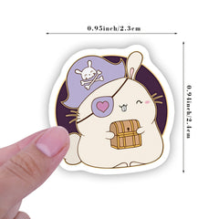 500pcs Rabbit Stickers Roll for Water Bottles Laptop Phone Motorcycle