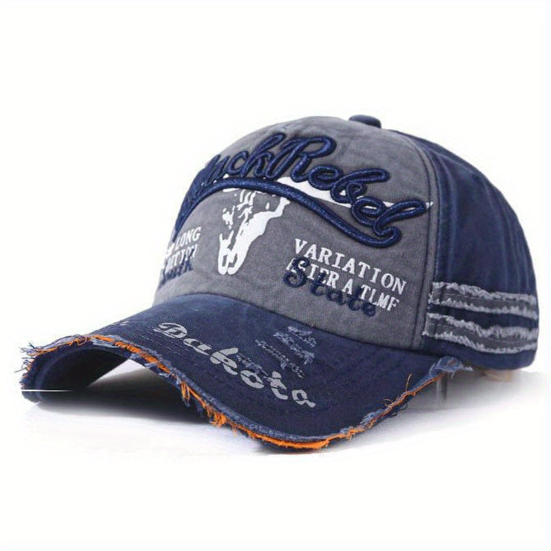 Adjustable Summer Casual Mens Peaked Cap Embroidered Letters Outdoor Sport