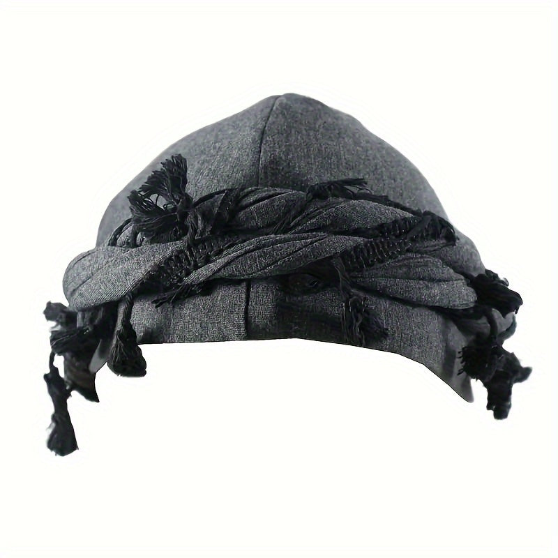 Vintage Twist Head Wraps Turban with Tassel