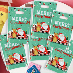 30pcs Christmas Gift Bags Santa Elk Theme Holiday Split Bags