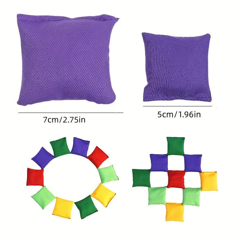 10pcs Canvas Sandbag Bean Bag Colorful Throwing Game Toy Weight for Children