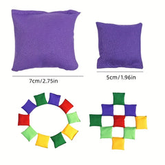 10pcs Canvas Sandbag Bean Bag Colorful Throwing Game Toy Weight for Children