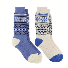 Geometric Pattern Mid Tube Socks Soft & Comfy Women's Stockings