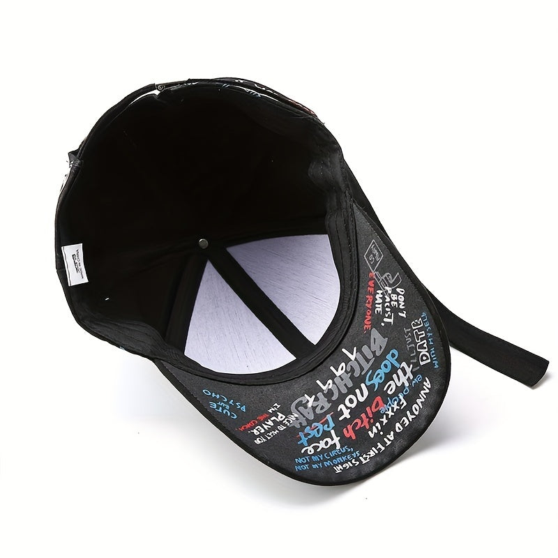 Cartoon Graffiti Hipster Peaked Hat Street Baseball Cap Adjustable
