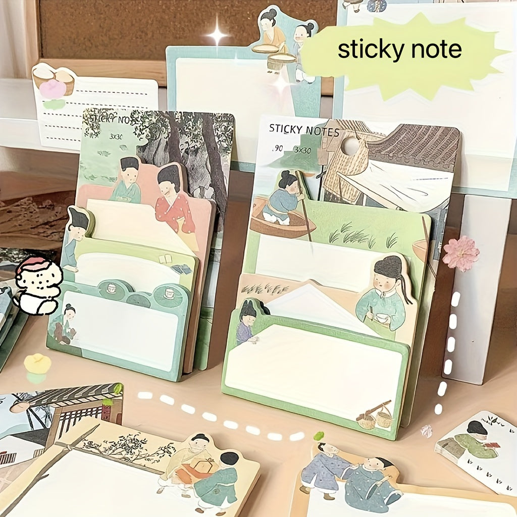 Cartoon Manga Stickers 90 Sheets in 3 Sizes - Office, Learning, Students, Prizes