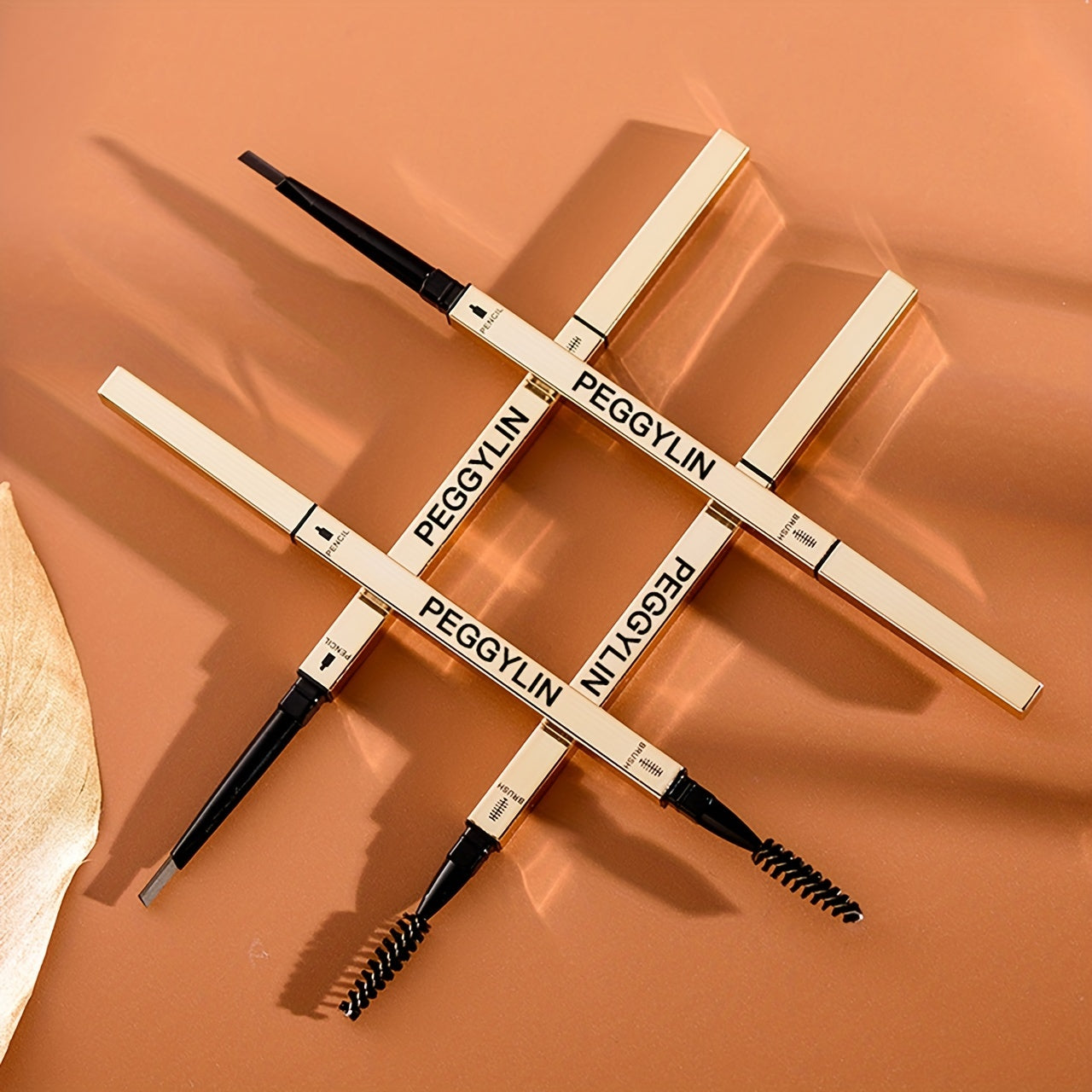 Triangle Tip Waterproof Eyebrow Pencil Golden Tube
