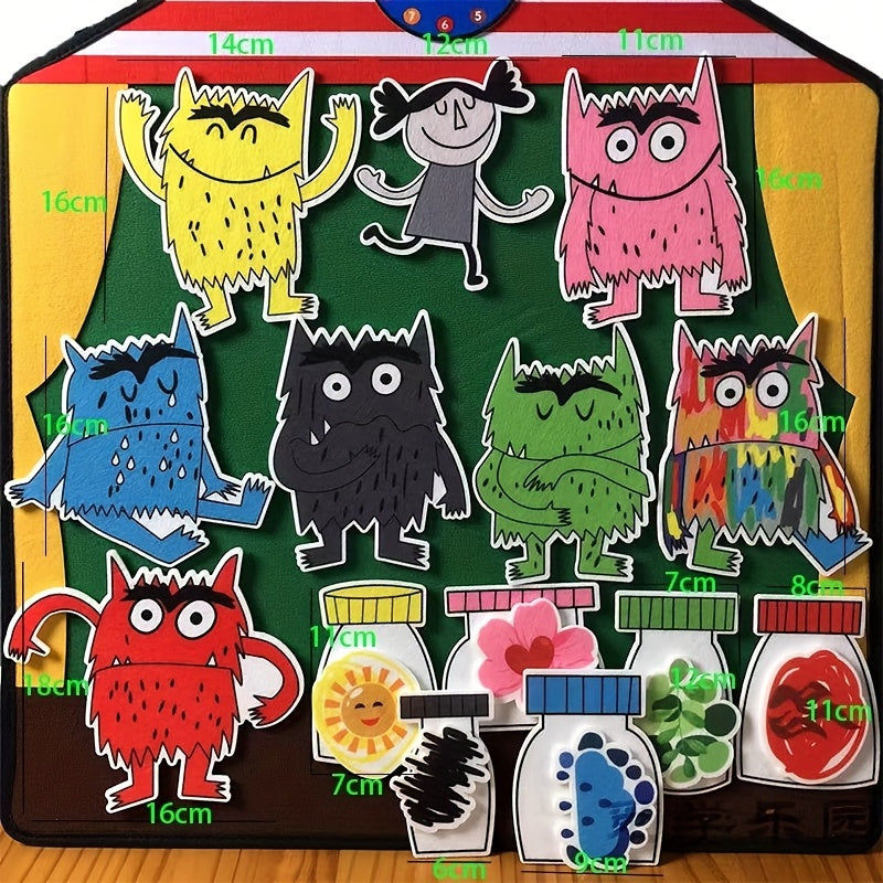 Emotion Monster Picture Book Apron Puppet Felt Story