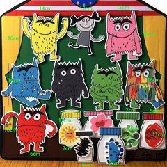 Emotion Monster Picture Book Apron Puppet Felt Story