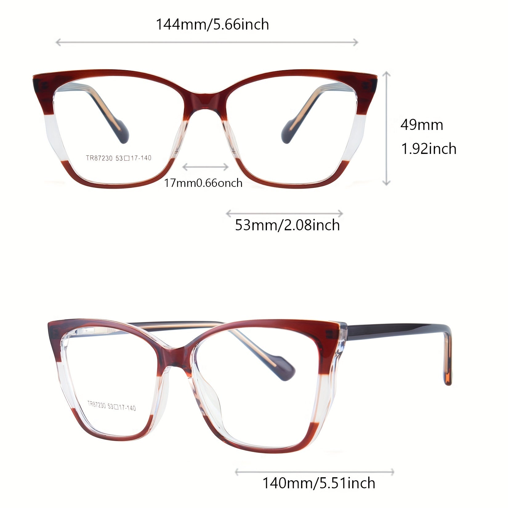 Women Oversized Cat Eye Computer Glasses Block Light Relieve Eye Fatigue