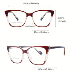 Women Oversized Cat Eye Computer Glasses Block Light Relieve Eye Fatigue
