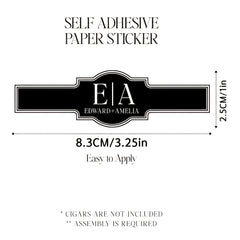 Custom Wedding Cigar Bands with Initials Personalized E&A
