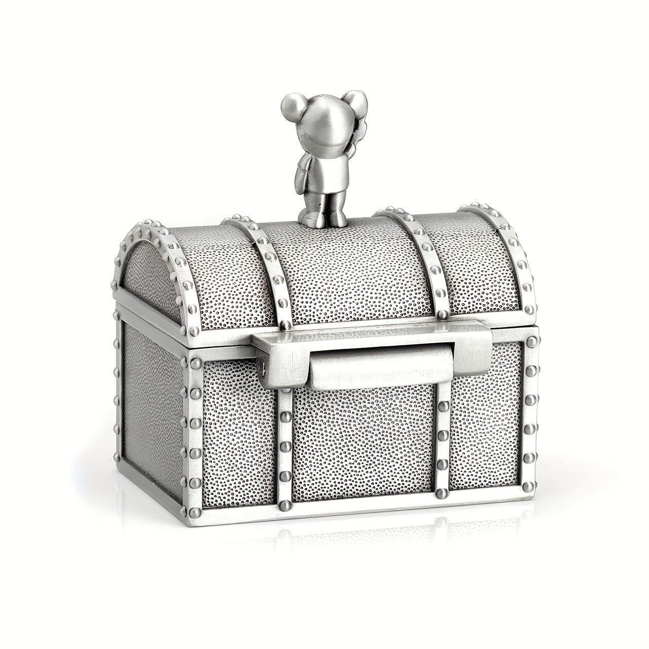 Baby Tooth Treasure Chest Box Silvery Tooth Holder And Curl Organizer Set