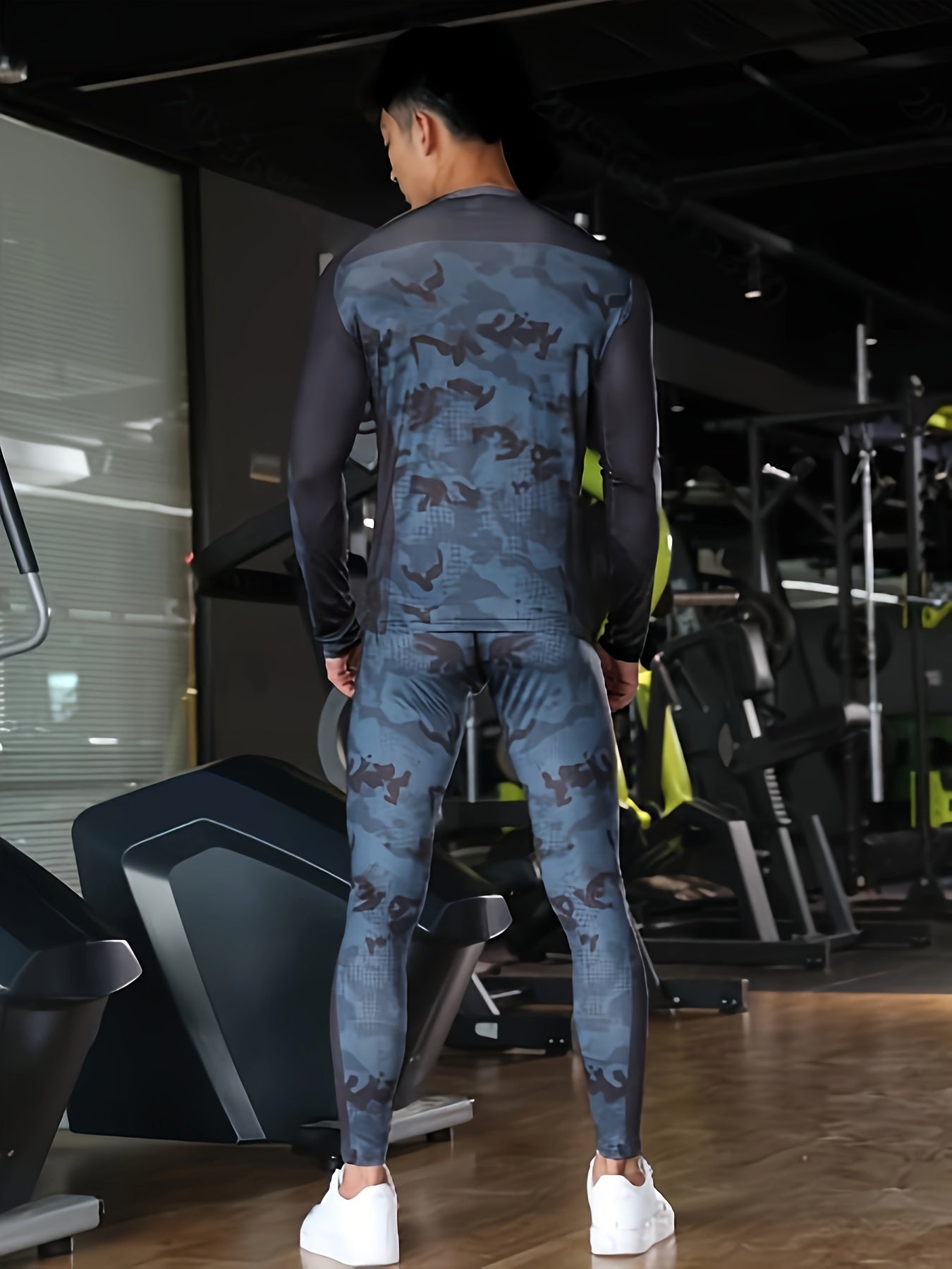 Men's Camo Athletic Tracksuit Long Sleeve Jersey & Leggings