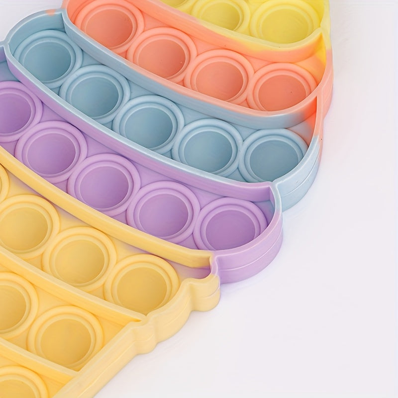 Colorful Ice Cream Cone Bubble Press Fidget Toy for Adults and Kids