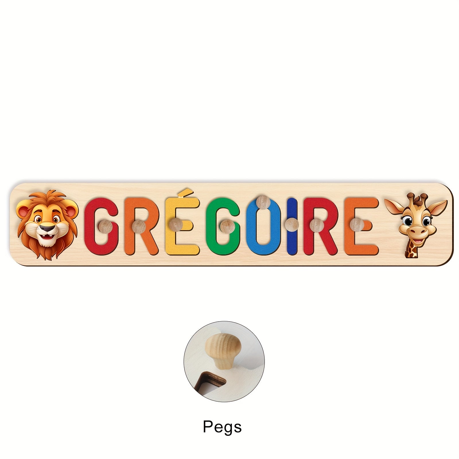French Alphabet Puzzle with Animal Themes Educational Learning Toy