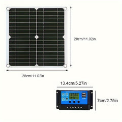 1pc 30W Solar Panel Kit Charge Car Yacht RV Boat & More