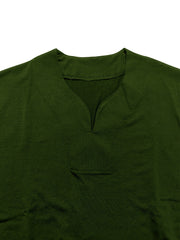 Men's Retro Short Sleeve V-Neck for Outdoor Summer Leisure