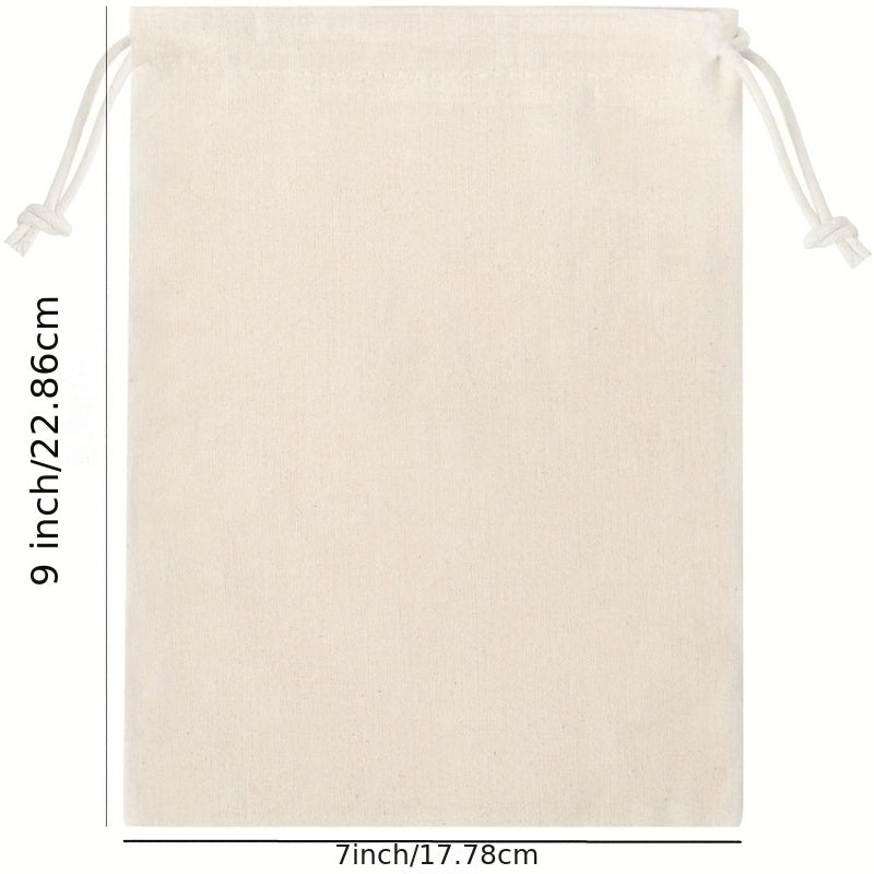 10pcs Drawstring Linen Bundle Pockets for Travel Storage Backpack Bags