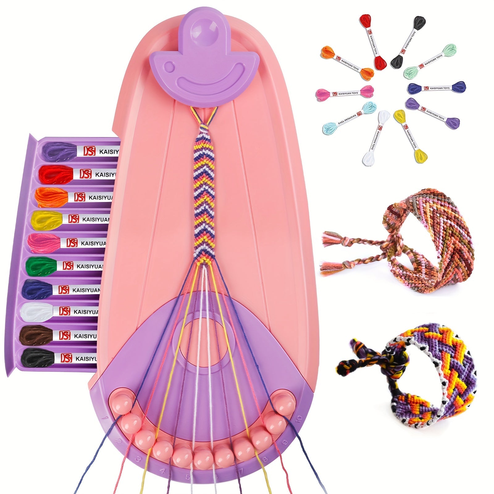 Friendship Bracelet Making Kit Girls - Kids Arts and Crafts String Maker Set