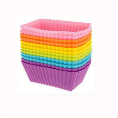 12pcs Silicone Cake Cups Muffin Cups Reusable Cupcake Liners Baking Tools