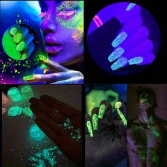 Glow in the Dark Chunky Glitter Sequins for Body Face Hair Nails