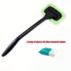 Car Window Cleaner Water Mist Removal Microfiber Towel Head Rotatable