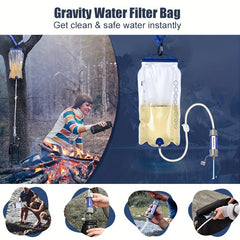 Portable Water Filter Straw with Water Bag