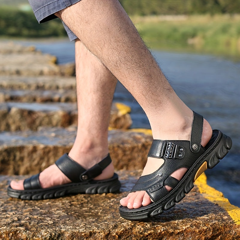 Men's Durable Non Slip Hiking Sandals - Comfy Outdoor Beach Water Shoes