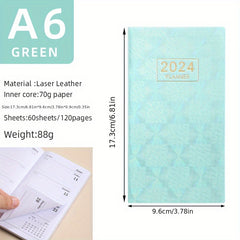 Laser A6 English Plan Book Planner Thin Weekly Calendar Schedule Book