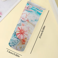 20oz Flower Sea Printed Travel Water Cup Stainless Steel Insulation Bottle