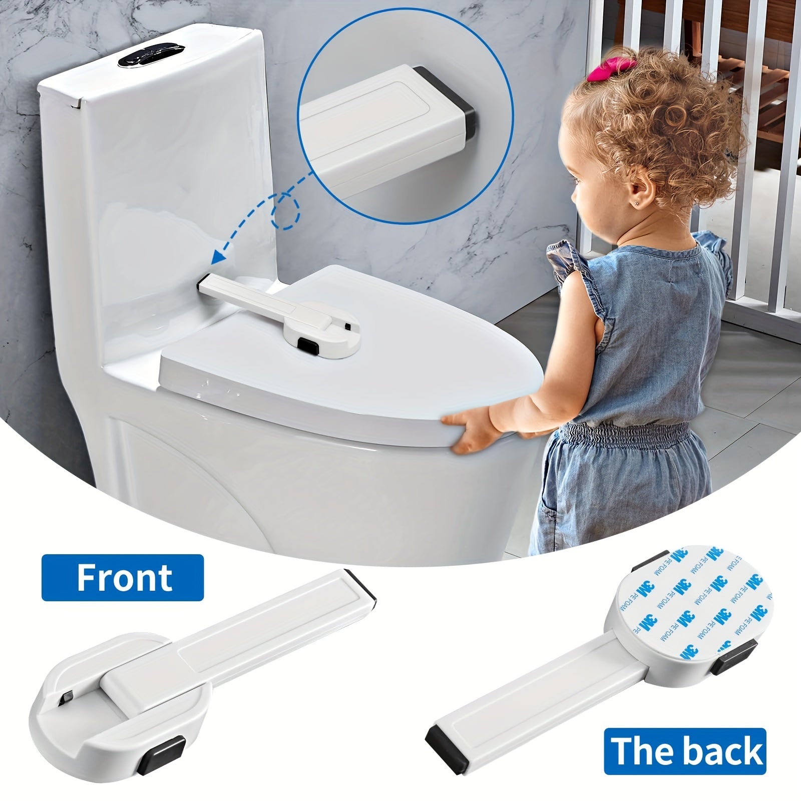 Baby Toilet Seat Lock, Easy Installation, Strong Adhesion