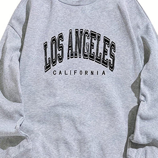 Cozy Letter Print Sweatshirt for Women