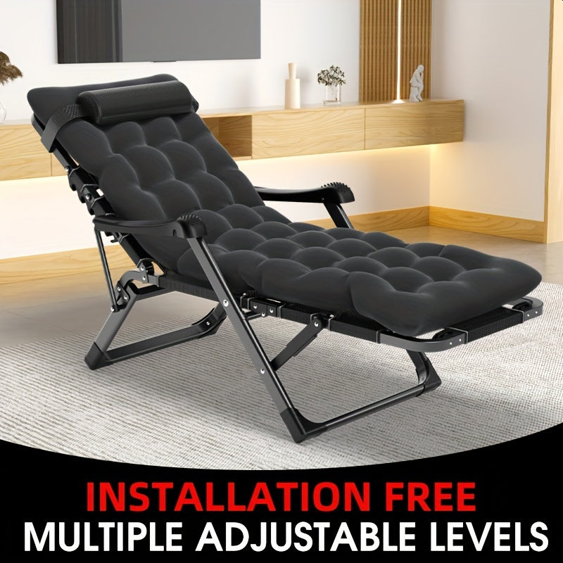 Outdoor Folding Chairs Balcony Adjustable Lounge Chair 2 In 1 Folding Chairs Bed